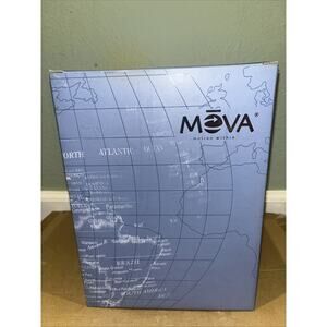 Blue Political Map World 6 Inch MOVA Globe Solar Powered